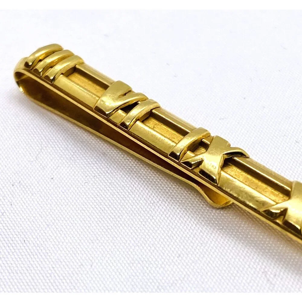 Tiffany & Co 18K Yellow Gold Atlas Roman Numeral Money Clip